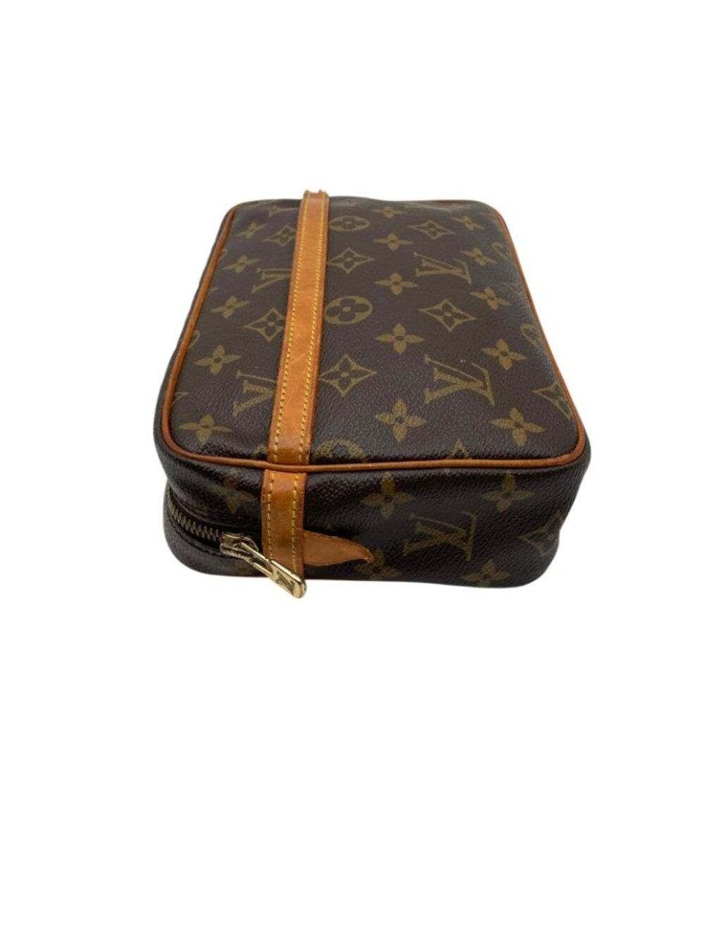 Louis Vuitton Monogram Compiegne 23 Clutch Pouch Leather Brown Gold Vintage - Picture 6 of 10